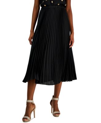 Anne Klein - Chiffon Pull-On Pleated Skirt