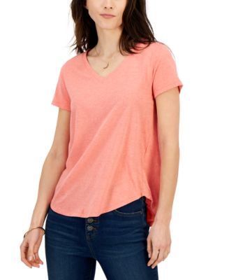 Style & Co - Women's V-Neck Perfect Short-Sleeve Top