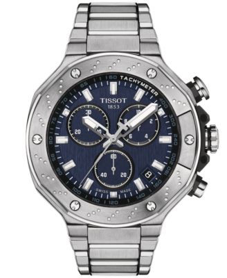 Tissot - Men's Swiss Chronograph T-Race Stainless Steel Bracelet Watch 45mm