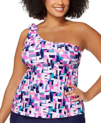 Raisins Curve - Trendy Plus Size Calabasas Marita Tankini Top