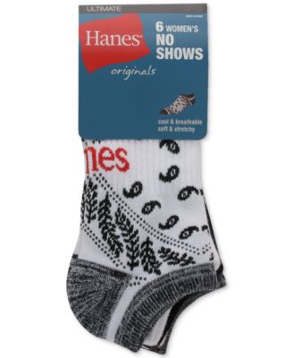 Hanes - Women's 6-Pk. Originals Ultimate No-Show Socks