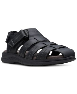 Clarks - Men's Walkford Fish Tumbled Leather Sandals