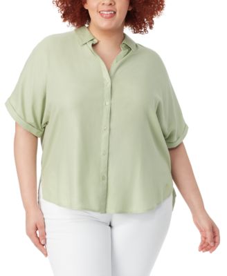 Gloria Vanderbilt - Plus Size Daisy Button-Down Woven Shirt