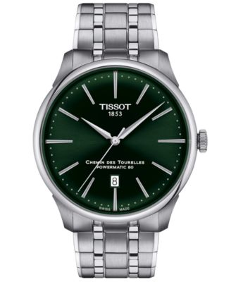 Tissot - Men's Swiss Automatic Chemin des Tourelles Powermatic 80 Stainless Steel Bracelet Watch 42mm