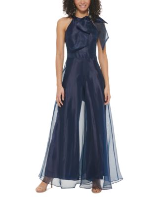 Eliza J - Women's Bow-Neck Sleeveless Wide-Leg Jumpsuit