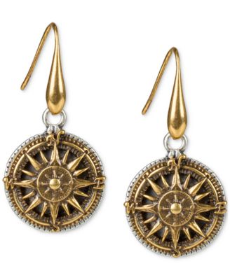 Patricia Nash - Two-Tone Compass Drop Earrings