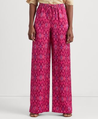 Lauren Ralph Lauren - Petite Wide-Leg Drawcord Pants