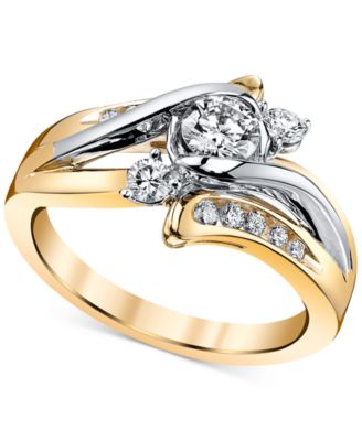 Sirena - Diamond Engagement Ring (5/8 ct. t.w.) in 14k Gold and White Gold