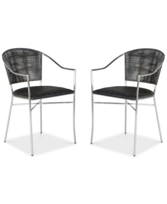 Safavieh - Honner Set of 2 Arm Dining Chairs, Quick Ship