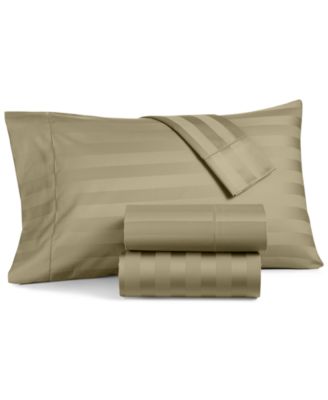 Charter Club - Damask Stripe Cotton 550-Thread Count Pair of Standard Pillowcases