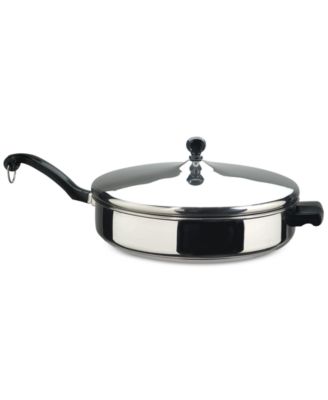 Farberware - Classic Series Stainless Steel 4.5-Qt. Saut&eacute; Pan & Lid