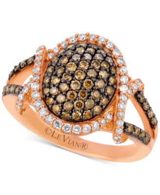 Le Vian - Diamond Oval Cluster Ring (1 ct. t.w.) in 14k Rose Gold